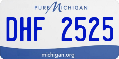 MI license plate DHF2525