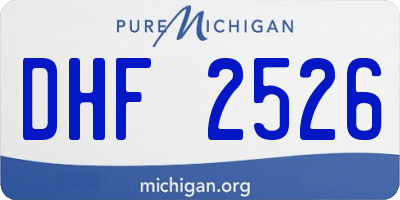 MI license plate DHF2526