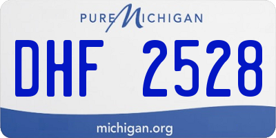 MI license plate DHF2528