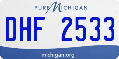 MI license plate DHF2533