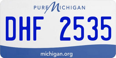 MI license plate DHF2535