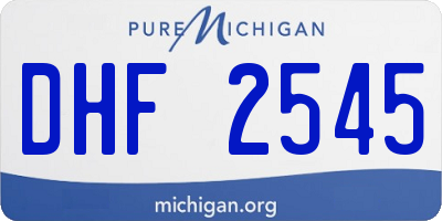 MI license plate DHF2545