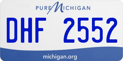 MI license plate DHF2552