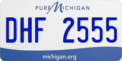 MI license plate DHF2555