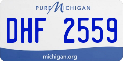 MI license plate DHF2559