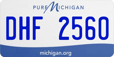 MI license plate DHF2560