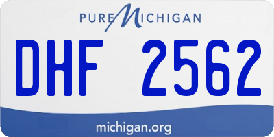 MI license plate DHF2562