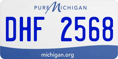 MI license plate DHF2568