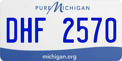 MI license plate DHF2570