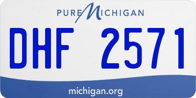 MI license plate DHF2571