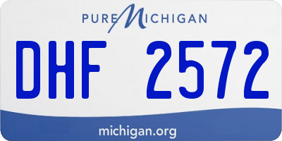 MI license plate DHF2572