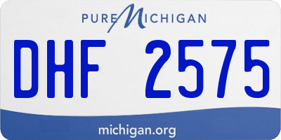 MI license plate DHF2575