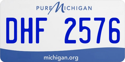 MI license plate DHF2576