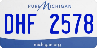 MI license plate DHF2578