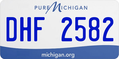 MI license plate DHF2582