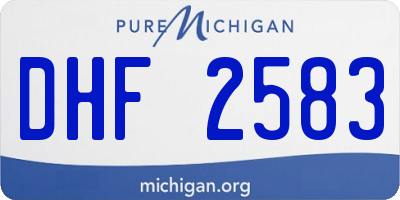 MI license plate DHF2583