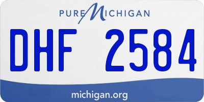 MI license plate DHF2584