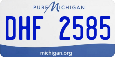 MI license plate DHF2585
