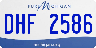 MI license plate DHF2586