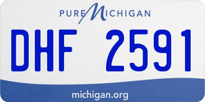 MI license plate DHF2591