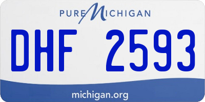 MI license plate DHF2593