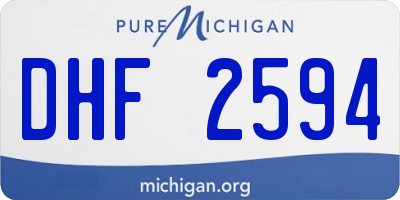 MI license plate DHF2594