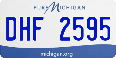 MI license plate DHF2595