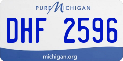 MI license plate DHF2596