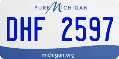 MI license plate DHF2597