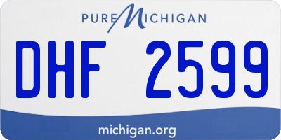 MI license plate DHF2599