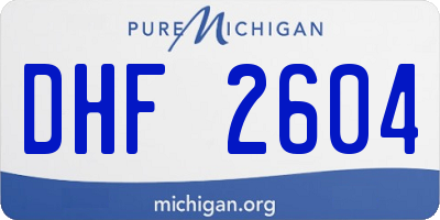 MI license plate DHF2604