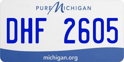 MI license plate DHF2605