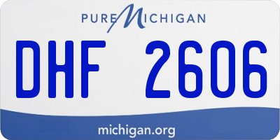 MI license plate DHF2606