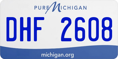 MI license plate DHF2608