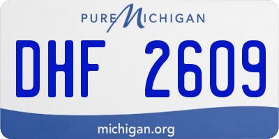 MI license plate DHF2609