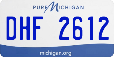 MI license plate DHF2612