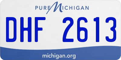 MI license plate DHF2613