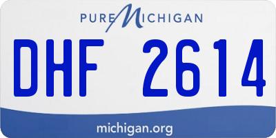 MI license plate DHF2614