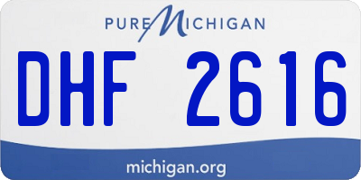 MI license plate DHF2616