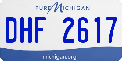 MI license plate DHF2617