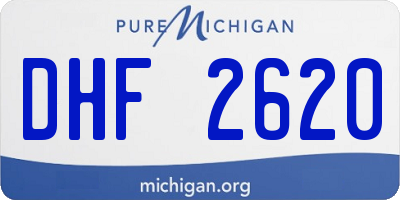 MI license plate DHF2620