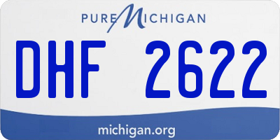 MI license plate DHF2622