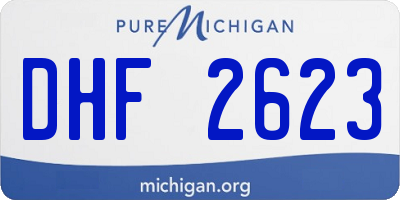 MI license plate DHF2623