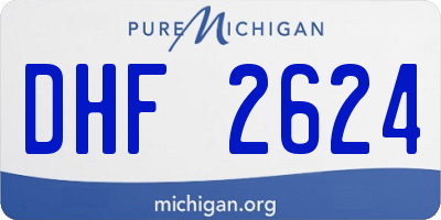 MI license plate DHF2624