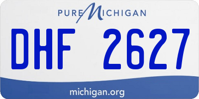 MI license plate DHF2627