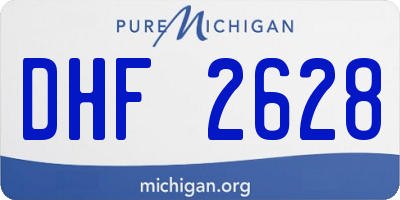 MI license plate DHF2628