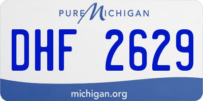 MI license plate DHF2629