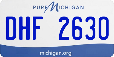 MI license plate DHF2630