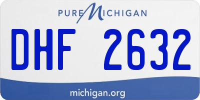 MI license plate DHF2632