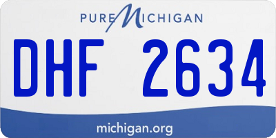 MI license plate DHF2634